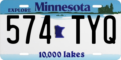 MN license plate 574TYQ