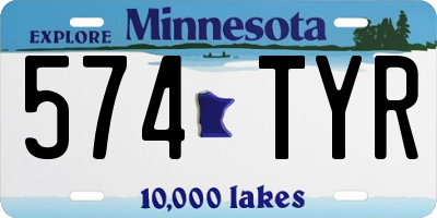 MN license plate 574TYR