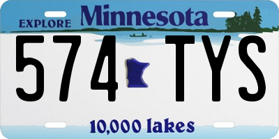 MN license plate 574TYS