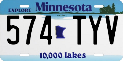 MN license plate 574TYV