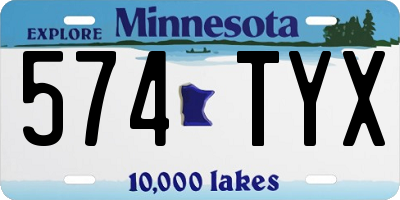 MN license plate 574TYX