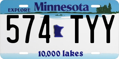 MN license plate 574TYY