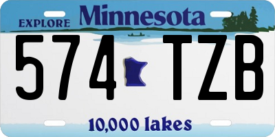 MN license plate 574TZB