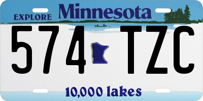 MN license plate 574TZC