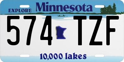 MN license plate 574TZF
