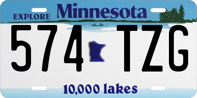 MN license plate 574TZG