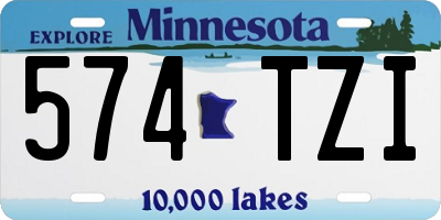 MN license plate 574TZI