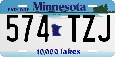 MN license plate 574TZJ
