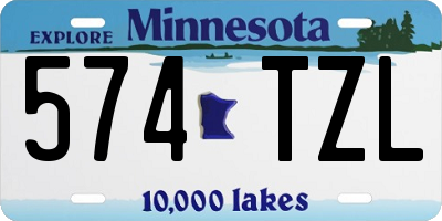 MN license plate 574TZL