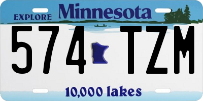MN license plate 574TZM