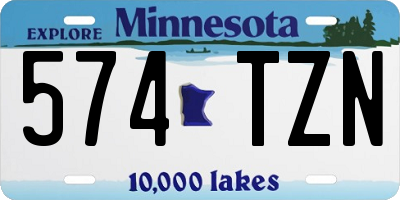 MN license plate 574TZN