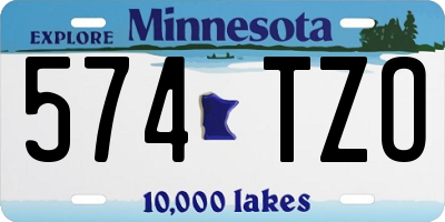 MN license plate 574TZO