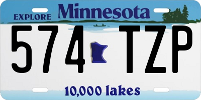 MN license plate 574TZP
