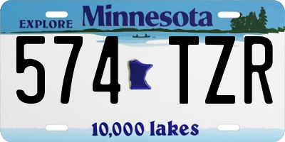 MN license plate 574TZR