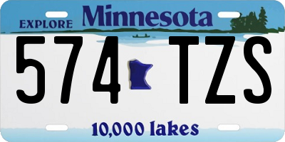 MN license plate 574TZS