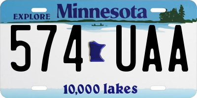 MN license plate 574UAA