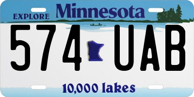 MN license plate 574UAB