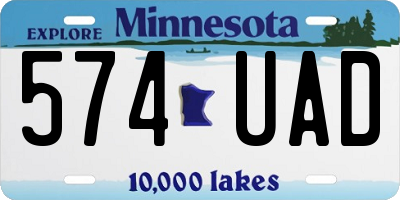 MN license plate 574UAD