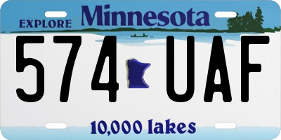 MN license plate 574UAF