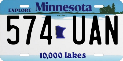 MN license plate 574UAN