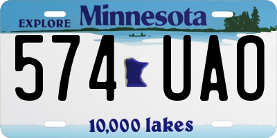 MN license plate 574UAO