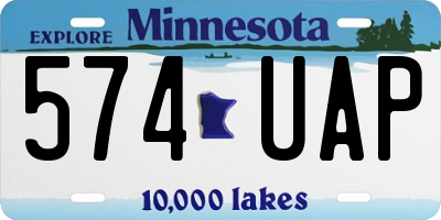 MN license plate 574UAP