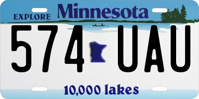 MN license plate 574UAU