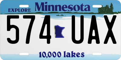 MN license plate 574UAX