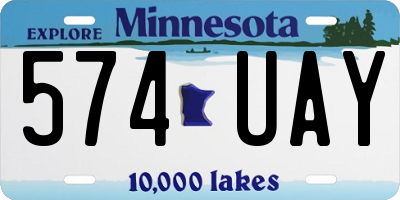 MN license plate 574UAY