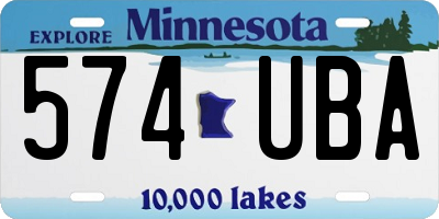 MN license plate 574UBA