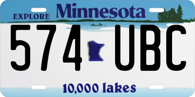 MN license plate 574UBC