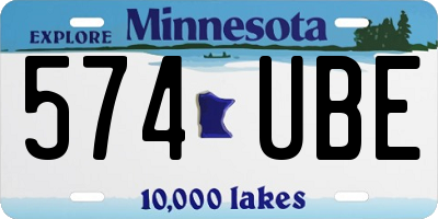 MN license plate 574UBE