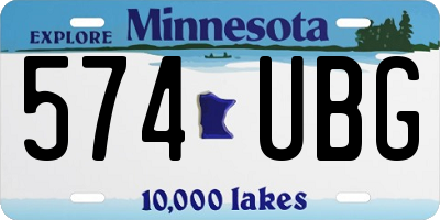 MN license plate 574UBG
