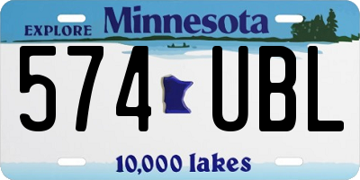 MN license plate 574UBL