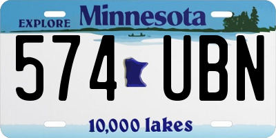 MN license plate 574UBN