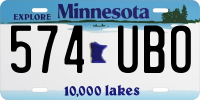 MN license plate 574UBO