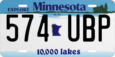 MN license plate 574UBP