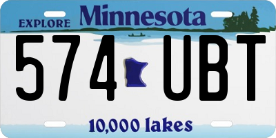 MN license plate 574UBT