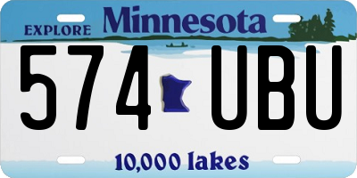 MN license plate 574UBU