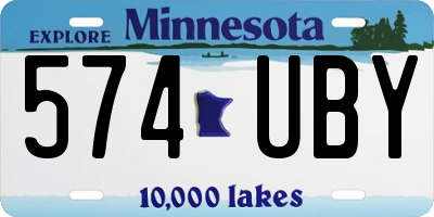 MN license plate 574UBY
