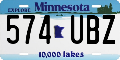 MN license plate 574UBZ
