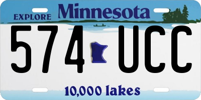 MN license plate 574UCC