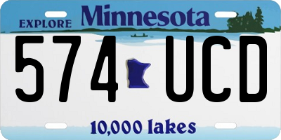 MN license plate 574UCD