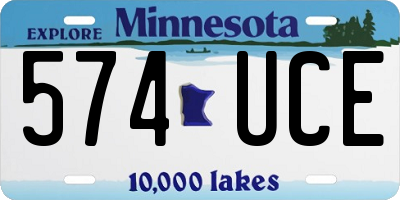MN license plate 574UCE