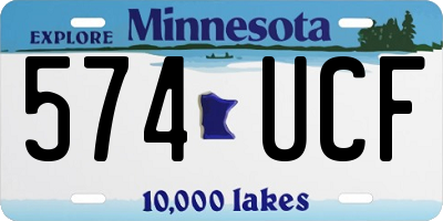 MN license plate 574UCF