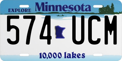 MN license plate 574UCM