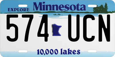 MN license plate 574UCN