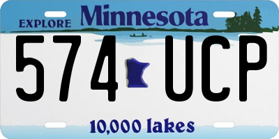 MN license plate 574UCP