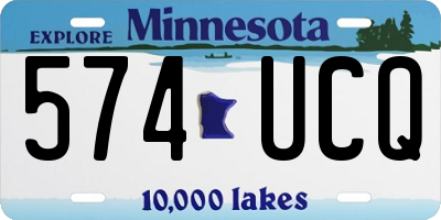 MN license plate 574UCQ