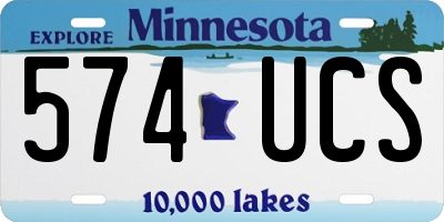 MN license plate 574UCS